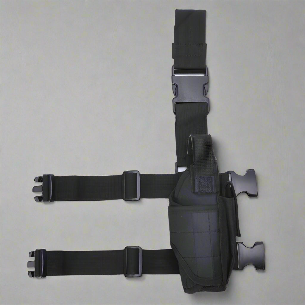 Sac à jambes et sangle multi-usages -  ceinture tactique - Sac à jambes noir résistant et polyvalent