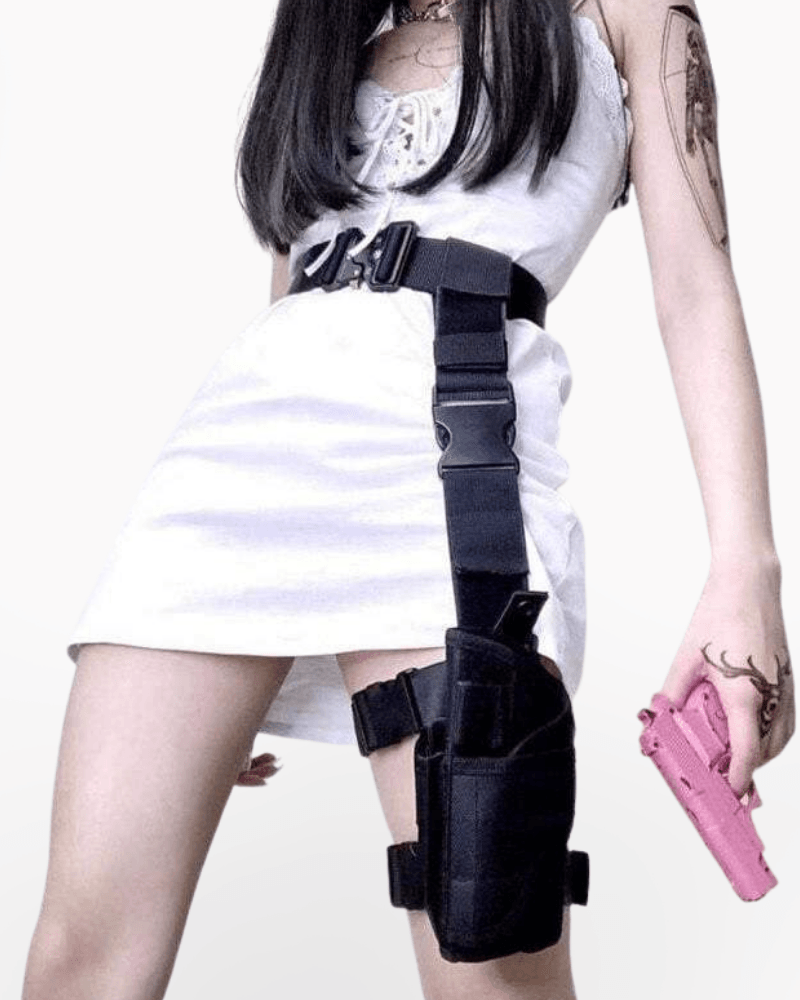 Sac à jambes et sangle multi-usages - sac polyvalent - Sac à jambes noir résistant et polyvalent