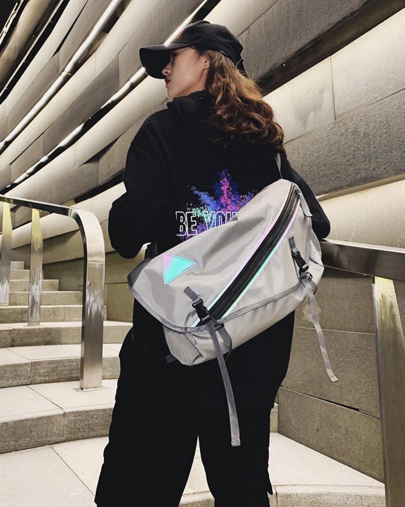 Sac Messenger Réfléchissant City Glow -  sac élégant - Sac Messenger Réfléchissant City Glow pour un Style Urbain