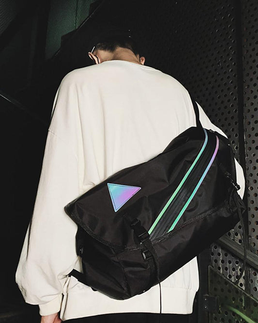 Sac Messenger Réfléchissant City Glow - sac messenger - Sac Messenger Réfléchissant City Glow pour un Style Urbain