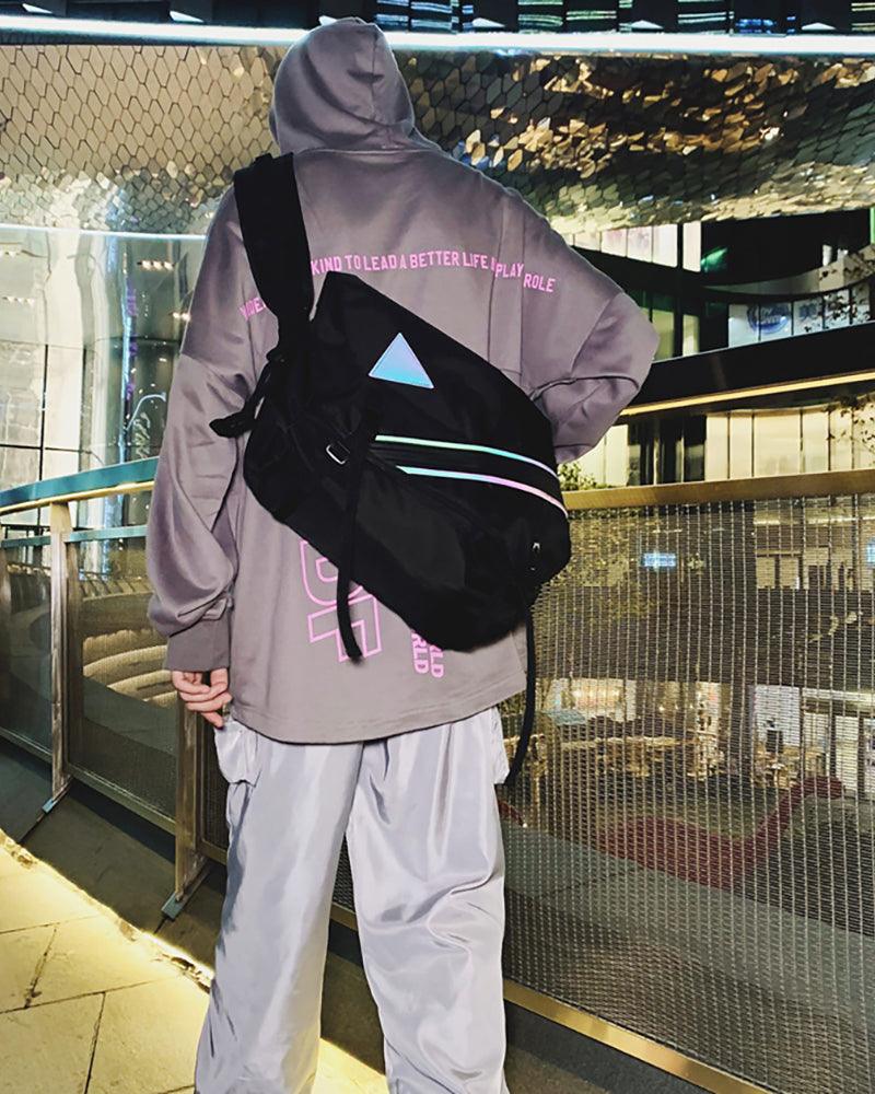 Sac Messenger Réfléchissant City Glow -  techwear - Sac Messenger Réfléchissant City Glow pour un Style Urbain