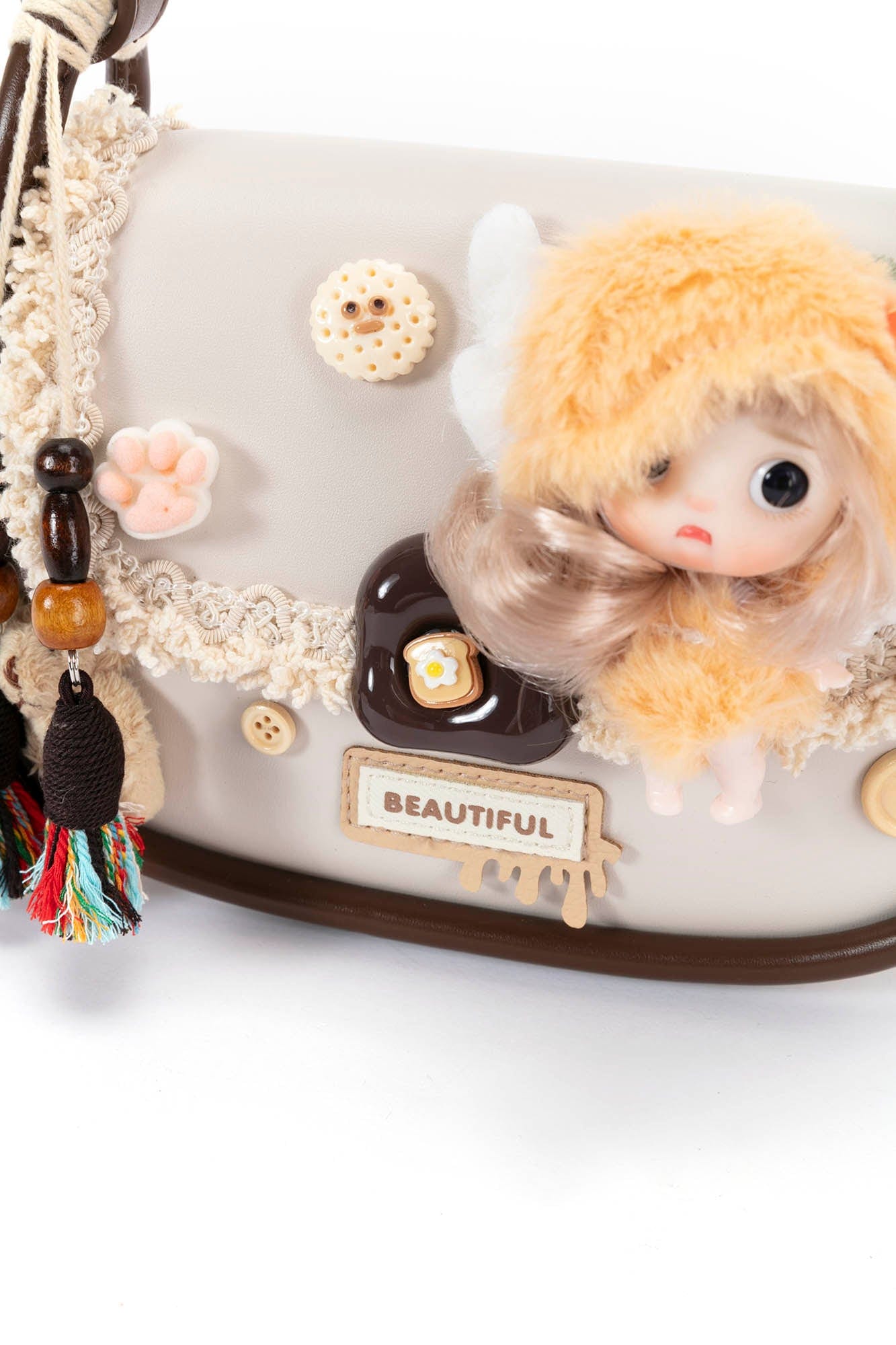 Sacoche de Poupée Fée Fantaisiste - sac de poupée - Sacoche de poupée fée fantaisiste au style vintage