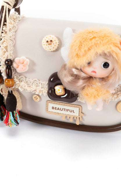 Sacoche de Poupée Fée Fantaisiste - sac de poupée - Sacoche de poupée fée fantaisiste au style vintage