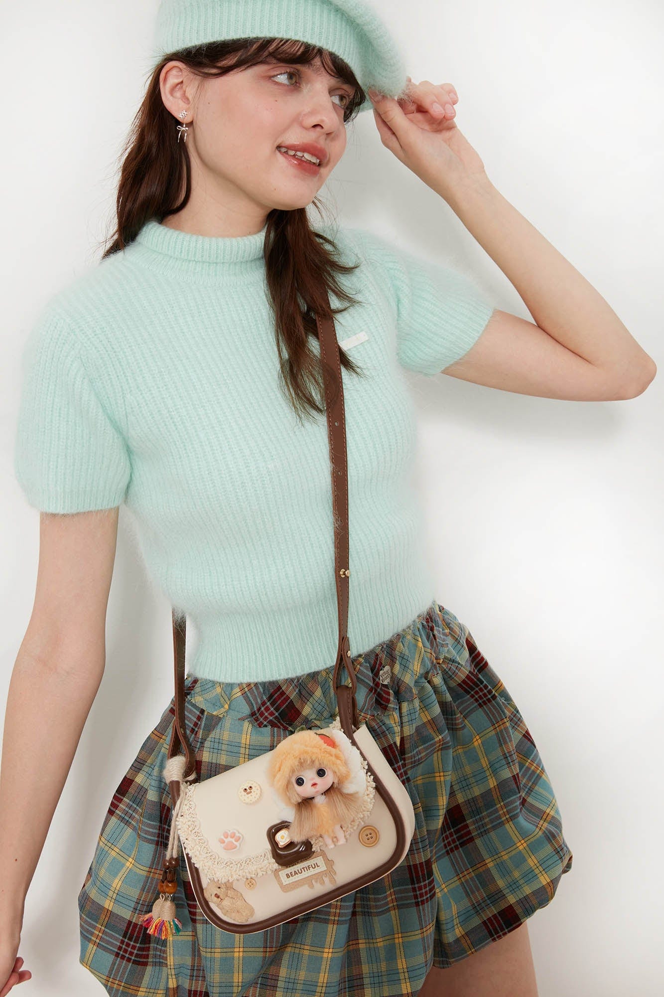 Sacoche de Poupée Fée Fantaisiste -  sac en peluche - Sacoche de poupée fée fantaisiste au style vintage