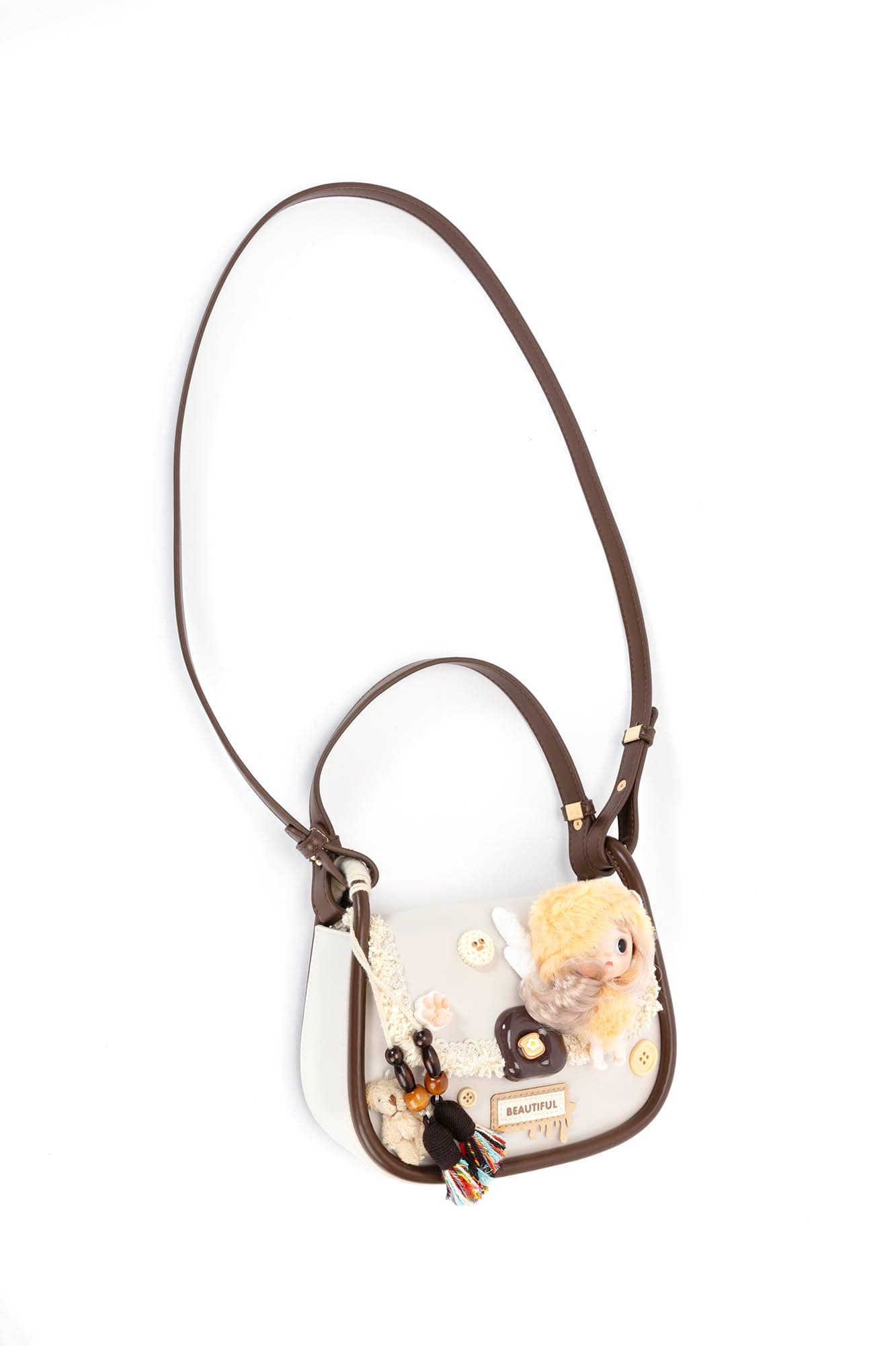 Sacoche de Poupée Fée Fantaisiste -  sac fantaisiste - Sacoche de poupée fée fantaisiste au style vintage