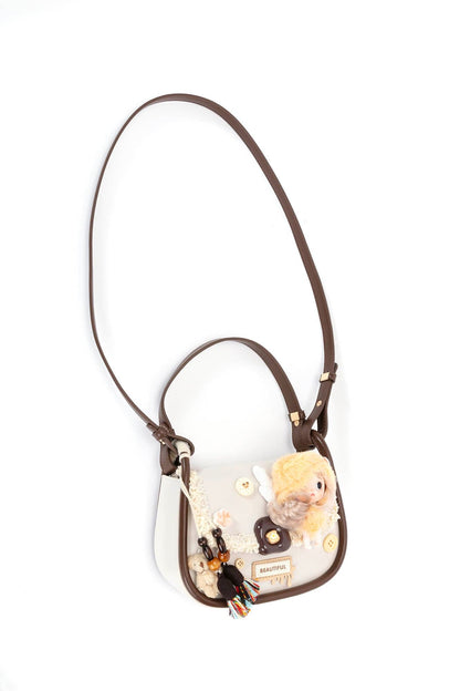 Sacoche de Poupée Fée Fantaisiste -  sac fantaisiste - Sacoche de poupée fée fantaisiste au style vintage