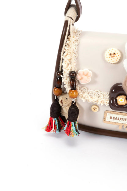 Sacoche de Poupée Fée Fantaisiste -  sac vintage - Sacoche de poupée fée fantaisiste au style vintage