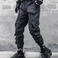 Pantalons Cargo Patchwork Noir Chic