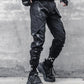 Pantalons Cargo Patchwork Noir Chic