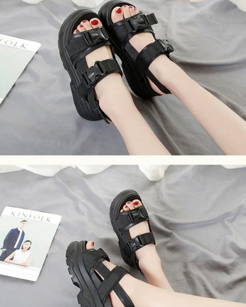 Sandales Tech à Plateforme Élégantes -  chaussures - Sandales Tech à Plateforme Élégantes et Confortables
