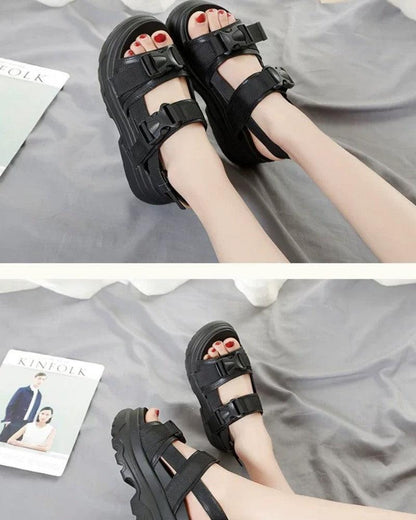 Sandales Tech à Plateforme Élégantes -  chaussures - Sandales Tech à Plateforme Élégantes et Confortables