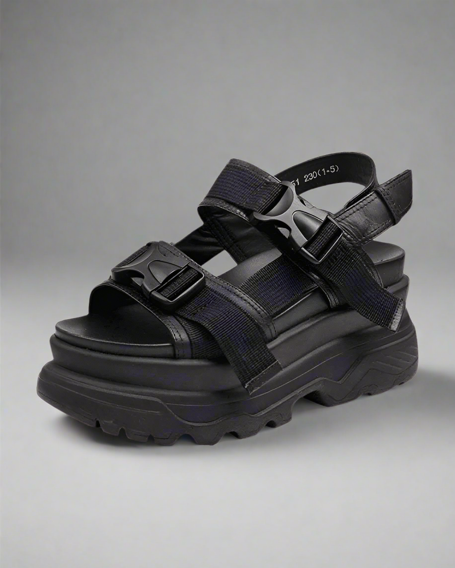 Sandales Tech à Plateforme Élégantes - chaussures confortables - Sandales Tech à Plateforme Élégantes et Confortables