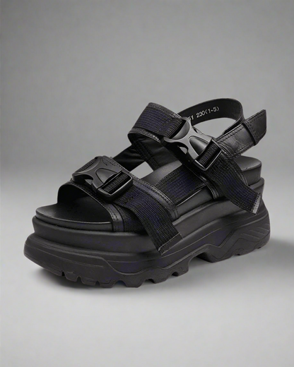 Sandales Tech à Plateforme Élégantes - chaussures confortables - Sandales Tech à Plateforme Élégantes et Confortables
