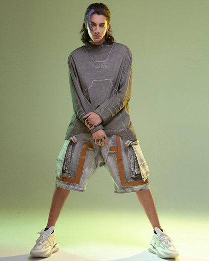 Shorts Cargo en Jean Futuristes -  mode décontractée - Shorts Cargo en Jean Confortables pour l'Été