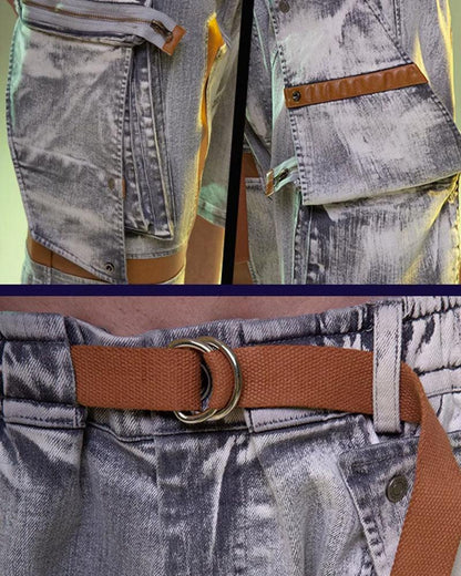 Shorts Cargo en Jean Futuristes - shorts cargo - Shorts Cargo en Jean Confortables pour l'Été