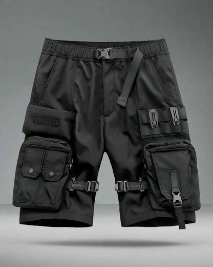 Shorts Cargo Essentiels à Poches - shorts d'été techwear - Shorts Cargo Essentiels avec Poches Multifonctions