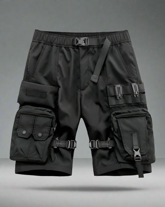 Shorts Cargo Essentiels à Poches - shorts d'été techwear - Shorts Cargo Essentiels avec Poches Multifonctions