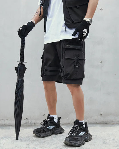 Shorts Cargo Noirs Chic -  accessoires urbains - Shorts Cargo Noirs Chic pour un Style Urbain