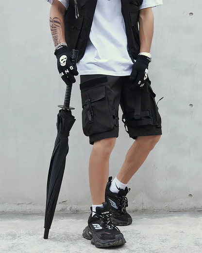 Shorts Cargo Noirs Chic - shorts - Shorts Cargo Noirs Chic pour un Style Urbain