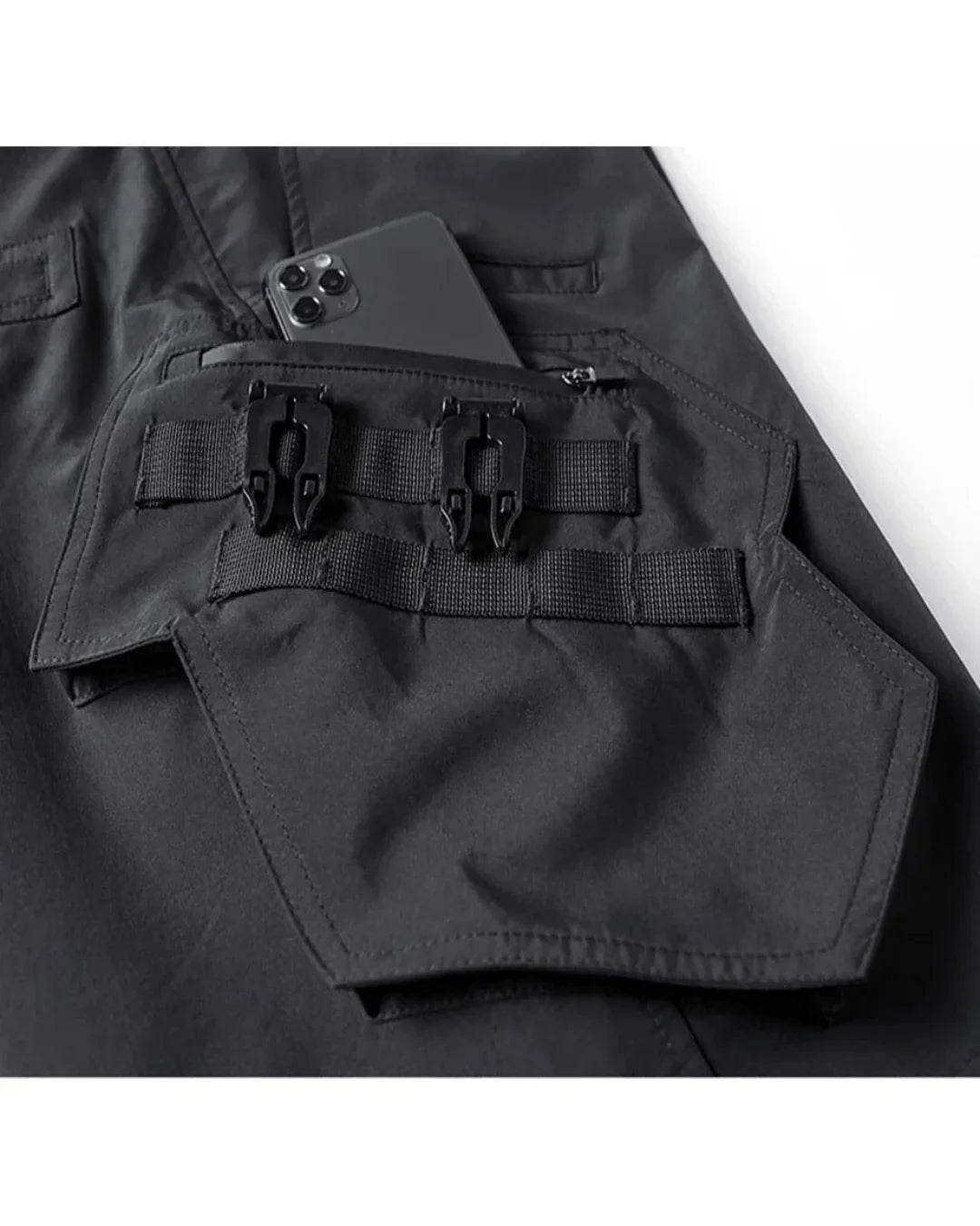Shorts Cargo Noirs Stylés -  style urbain - Shorts Cargo Noirs Stylés pour un Confort Urbain