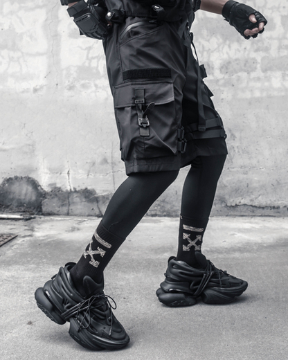 Shorts Cargo Noirs Toutes Saisons -  noir - Shorts Cargo Noirs Confortables pour Une Utilisation Quotidienne