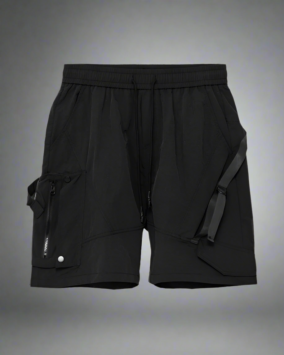 Shorts Cargo Patchwork Élégants -  noir - Shorts Cargo Patchwork Confortables et Pratiques