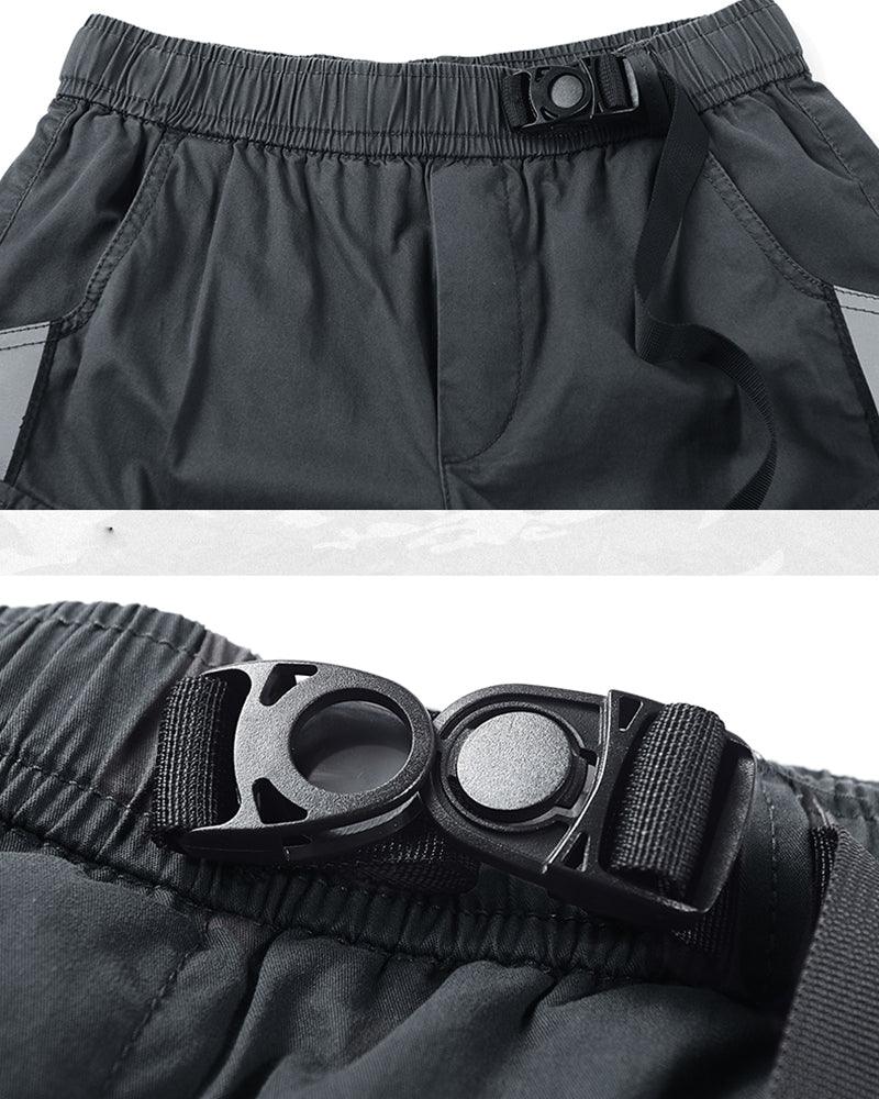 Shorts Cargo Réfléchissants Prêts pour l'Aventure -  pantalons tactiques - Shorts cargo réfléchissants pour vos aventures nocturnes