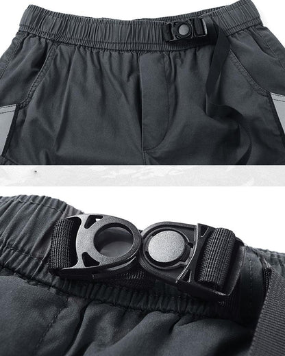 Shorts Cargo Réfléchissants Prêts pour l'Aventure -  pantalons tactiques - Shorts cargo réfléchissants pour vos aventures nocturnes