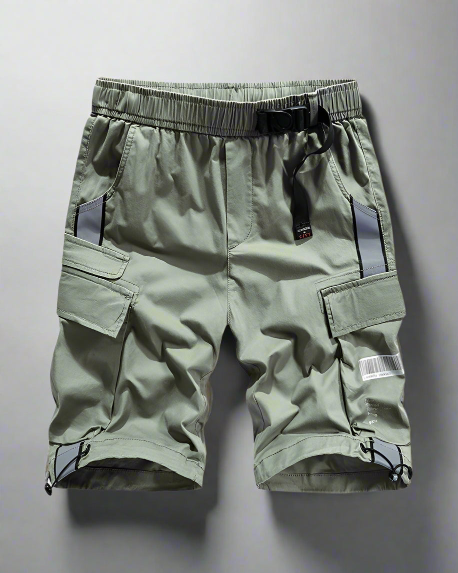 Shorts Cargo Réfléchissants Prêts pour l'Aventure - shorts mode urbaine - Shorts cargo réfléchissants pour vos aventures nocturnes