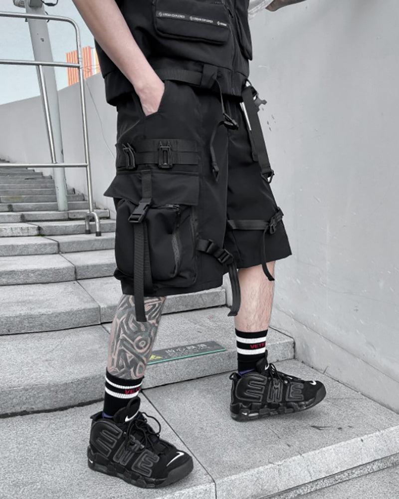Shorts Cargo Utilitaires Stylés -  techwear - Shorts Cargo Stylés pour un Été Confortable