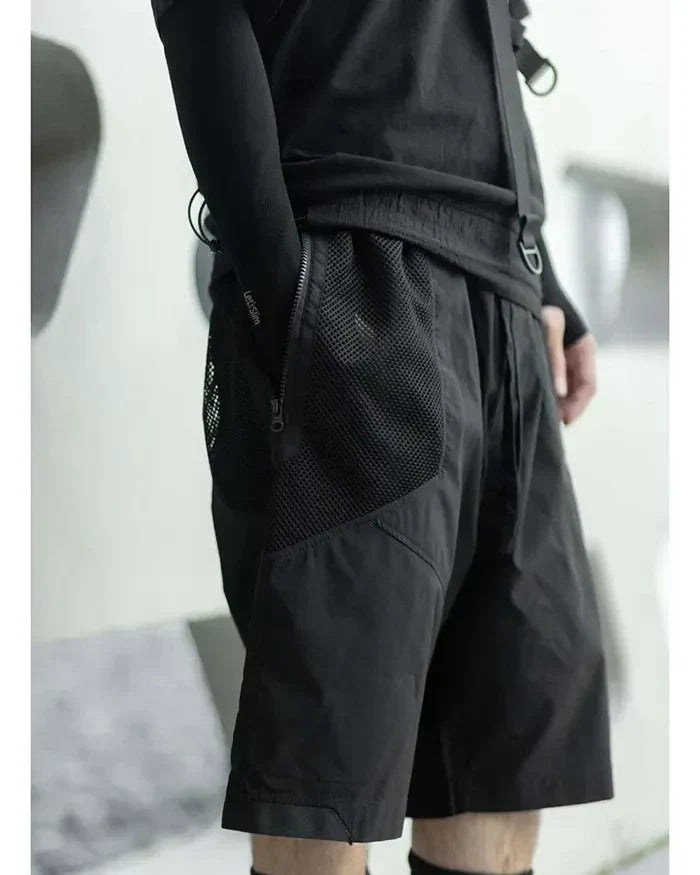 Shorts Chic Été -  vêtements urbains - Shorts Techwear Chic pour un Style Urbain en Été