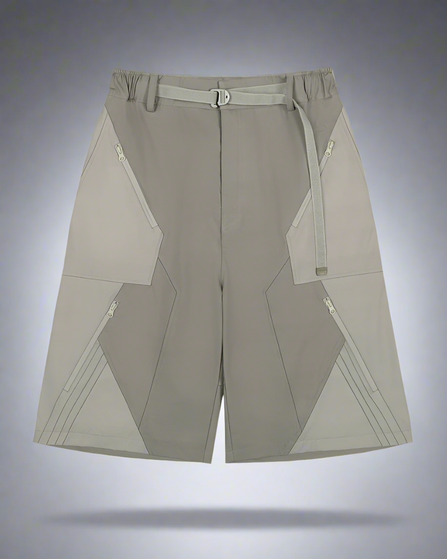 Shorts Cyberpunk Visionnaires -  urban - Shorts Cyberpunk Stylés avec Poches Pratiques