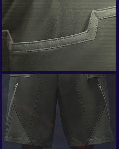 Shorts Cyberpunk Visionnaires -  vêtements cyberpunk - Shorts Cyberpunk Stylés avec Poches Pratiques