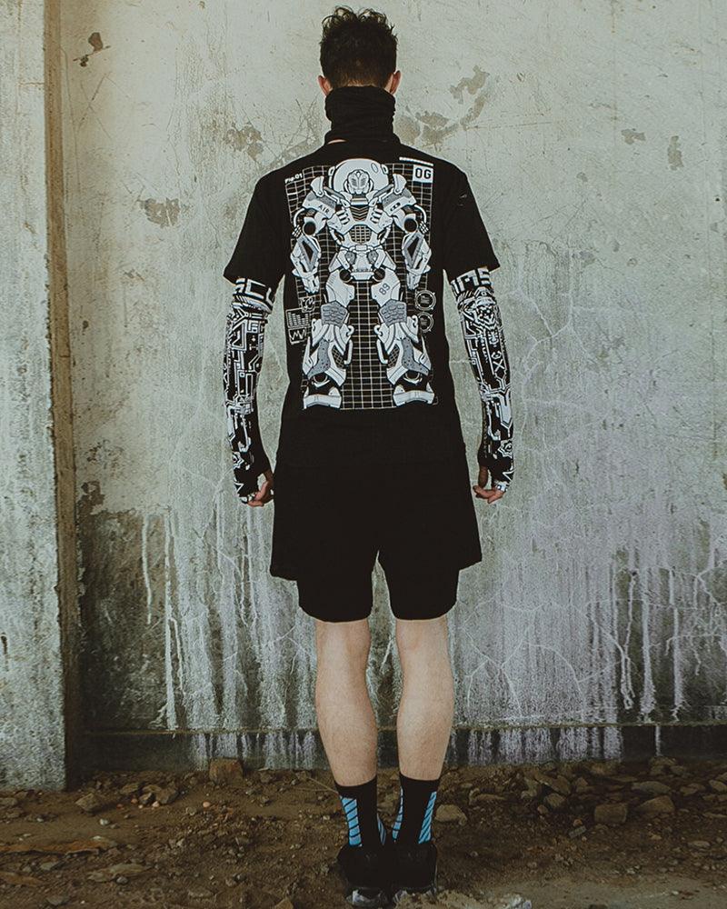 Shorts de Performance Biker Haute Technologie -  haute technologie - Shorts de Performance Biker Cyberpunk pour Urbaine