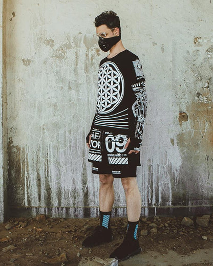Shorts de Performance Biker Haute Technologie -  look cyberpunk - Shorts de Performance Biker Cyberpunk pour Urbaine