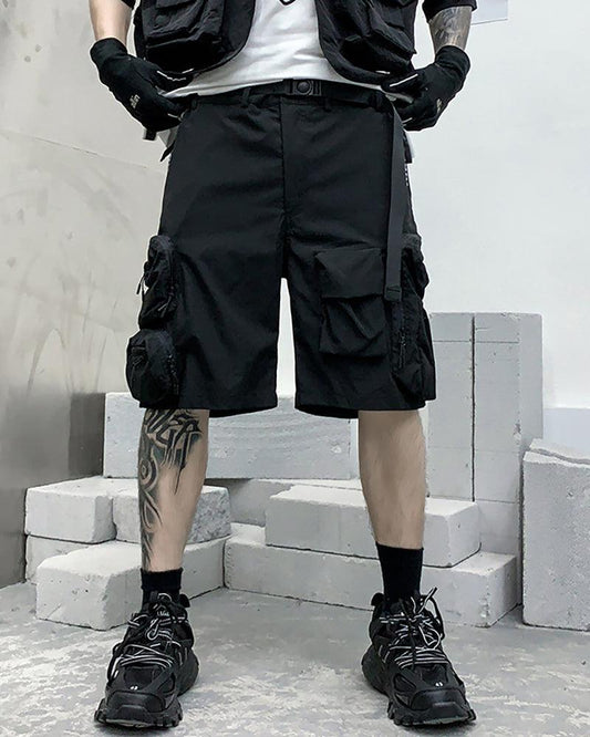 Shorts à Dos de Transport Polyvalents - shorts cargo techwear - Shorts Cargo Techwear : Style Urbain et Fonctionnalité