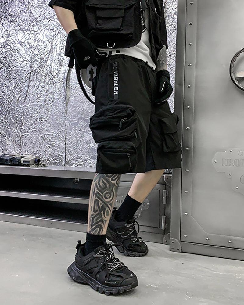 Shorts à Dos de Transport Polyvalents -  vêtements style militaire - Shorts Cargo Techwear : Style Urbain et Fonctionnalité