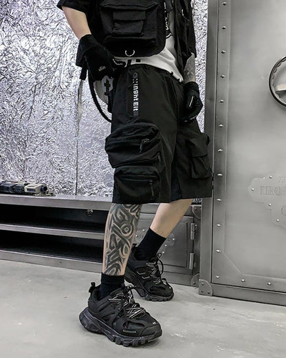 Shorts à Dos de Transport Polyvalents -  vêtements style militaire - Shorts Cargo Techwear : Style Urbain et Fonctionnalité