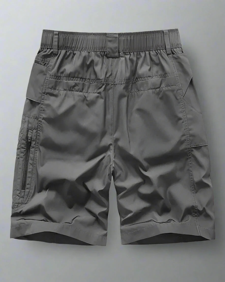 Shorts d'été gris élégants - shorts tactiques - Shorts d'été gris ajustables pour un confort quotidien
