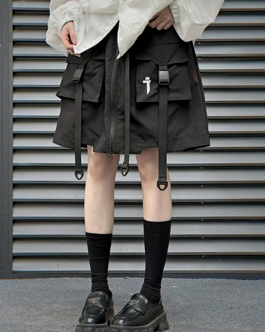 Shorts Jupe Cargo Tout-en-Un - shorts - Shorts Jupe Cargo Unisexe Polyvalents et Fonctionnels