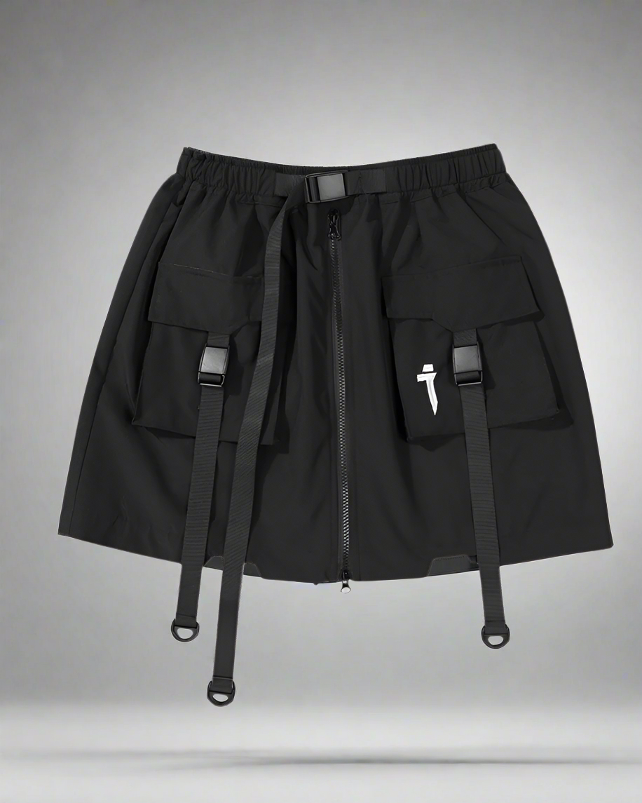 Shorts Jupe Cargo Tout-en-Un -  unisexe - Shorts Jupe Cargo Unisexe Polyvalents et Fonctionnels