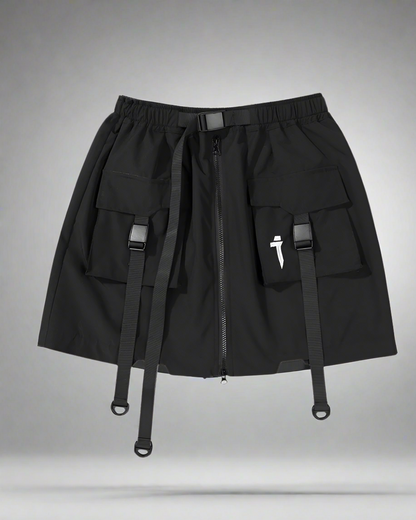 Shorts Jupe Cargo Tout-en-Un -  unisexe - Shorts Jupe Cargo Unisexe Polyvalents et Fonctionnels