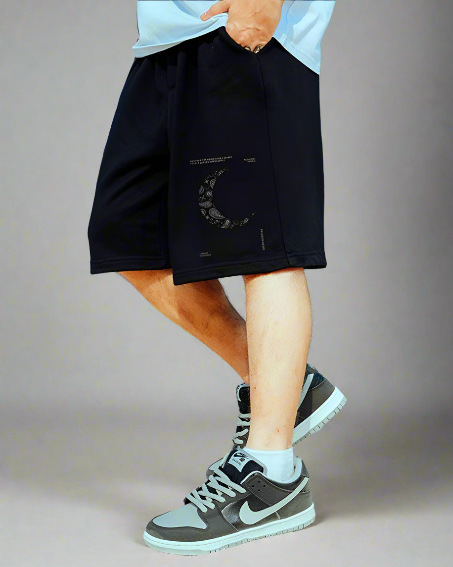 Shorts Lunar Dream - Très Grand -  mode urbaine - Shorts d'été Techwear très grands pour un style urbain