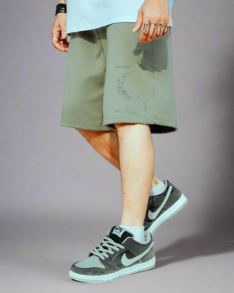 Shorts Lunar Dream - Très Grand -  esthétique gothique urbaine - Shorts d'été Techwear très grands pour un style urbain
