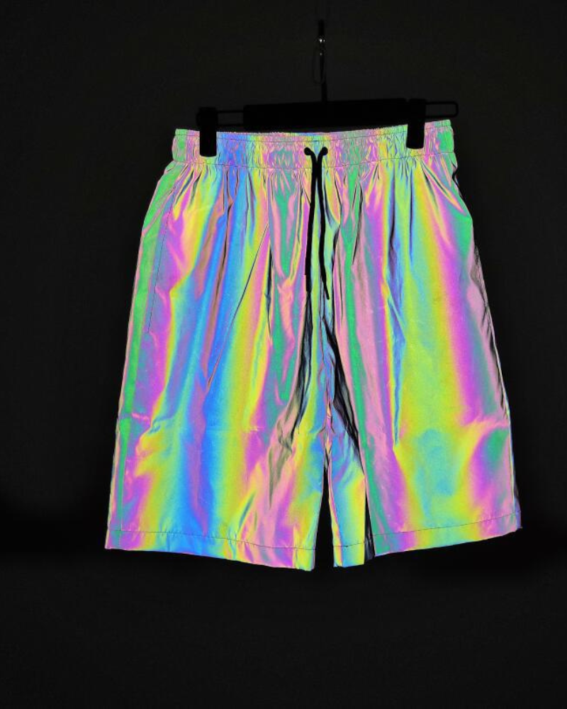 Shorts Rave Luminescents -  design cyberpunk - Shorts Rave Luminescents pour Festivals Énergiques