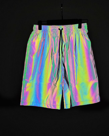 Shorts Rave Luminescents -  design cyberpunk - Shorts Rave Luminescents pour Festivals Énergiques