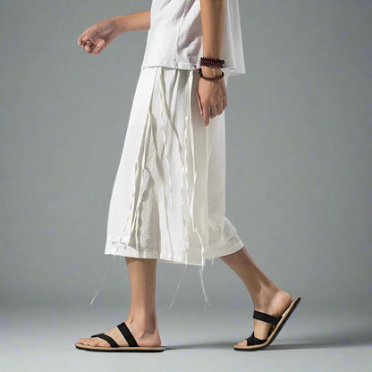 Shorts Urbains Superposés et Stylés -  hakama - Shorts Urbains Superposés pour un Style Décontracté