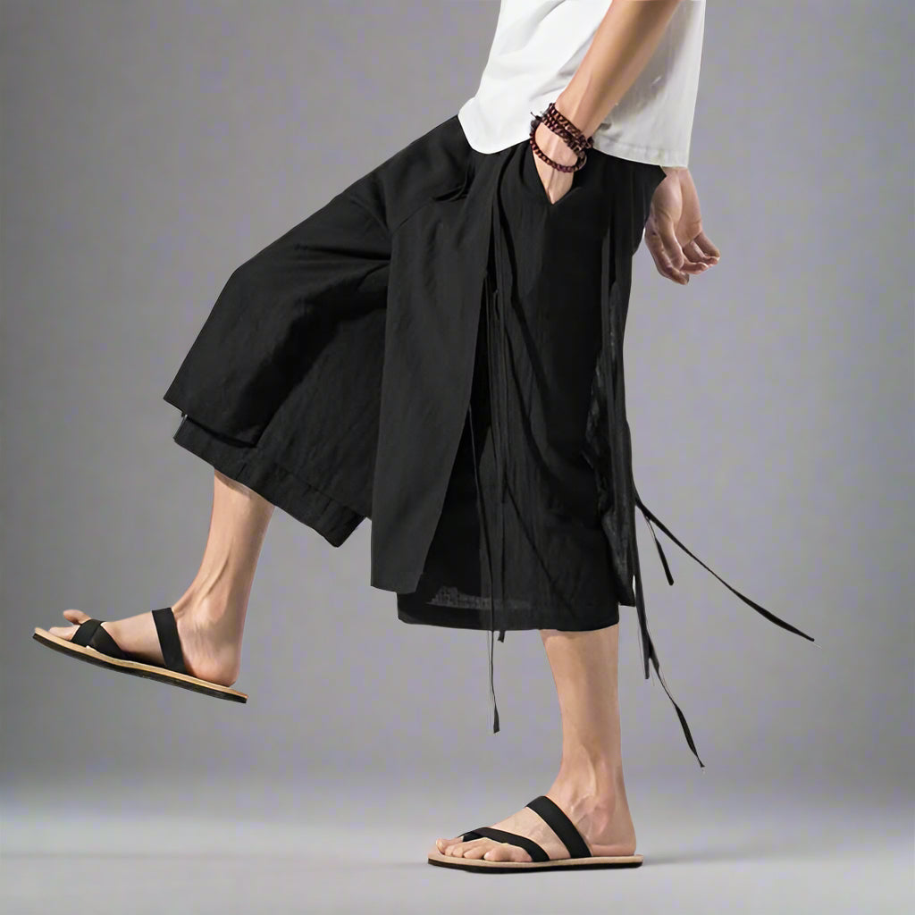 Shorts Urbains Superposés et Stylés -  stylés - Shorts Urbains Superposés pour un Style Décontracté