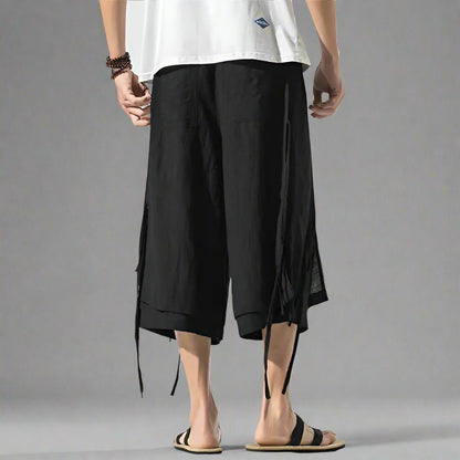 Shorts Urbains Superposés et Stylés -  taille élastique - Shorts Urbains Superposés pour un Style Décontracté