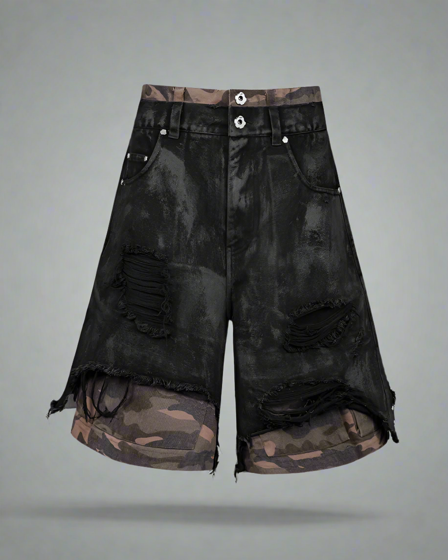 Shorts utilitaires camouflés durables -  shorts cargo - Shorts utilitaires camouflés pour aventuriers